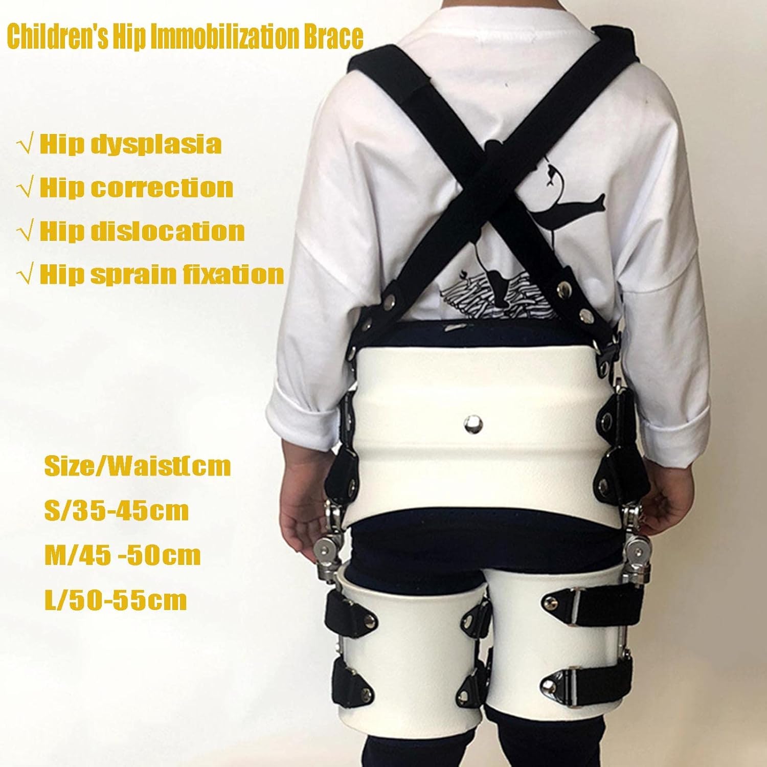 Hip Abduction Brace, Children's Hip Joint Dislocation of Hip Abduction Orthosis, Child Hinged Hip Abduction Brace for Post Op Hip Stabilizer (Small