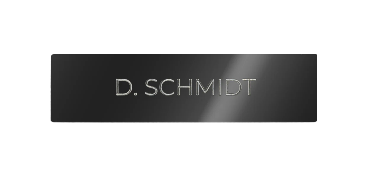 DoorBird Nameplate for One Call Button D21X  in Titanium PVD Coating Stainless Steel V4A - Individual Engraving