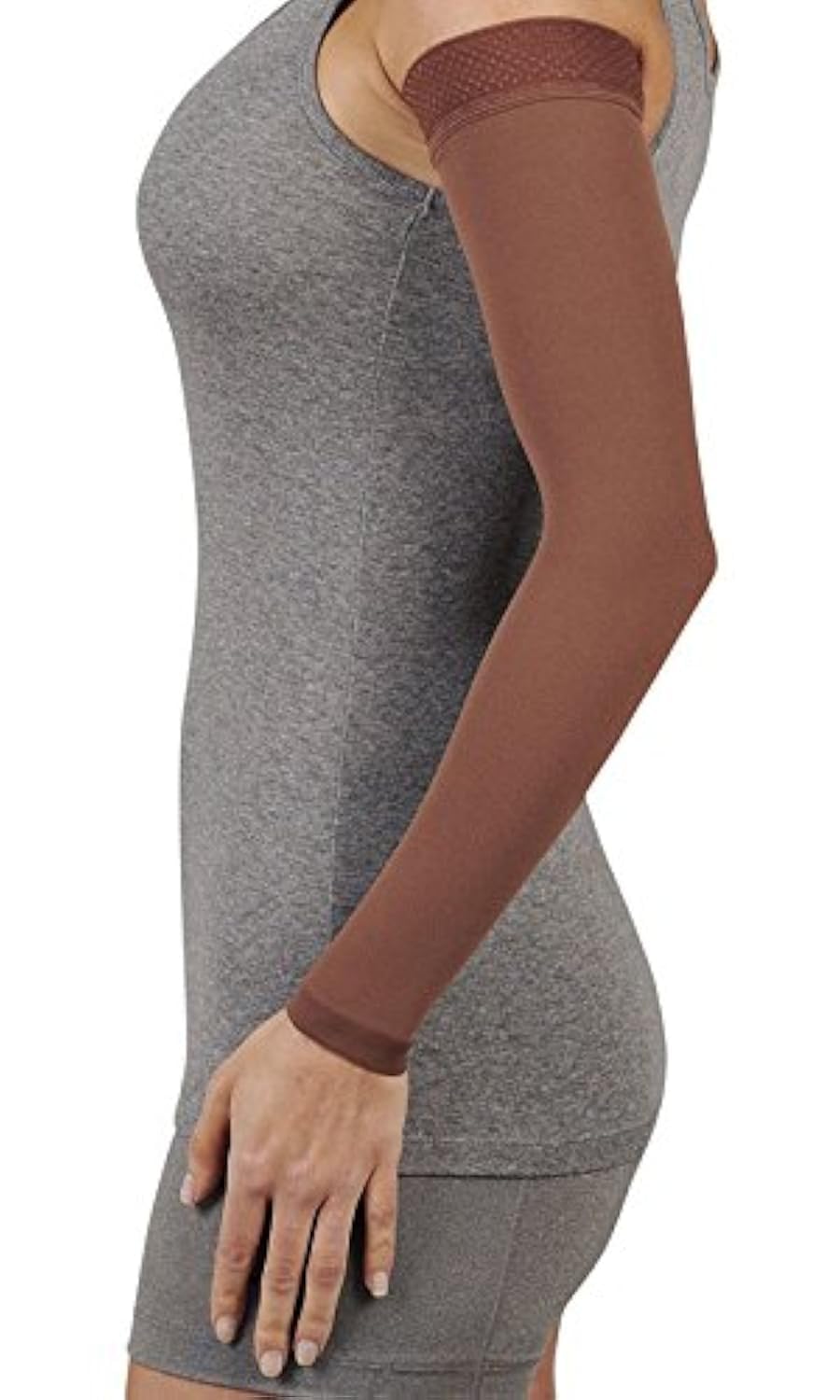 Juzo Soft 2001CG Armsleeve 20-30mmHg w/ Silicone Top Band Model: 2001MXCG - MAX, Size: I - Extra Small, Length: L-Long, Color: Chestnut 23