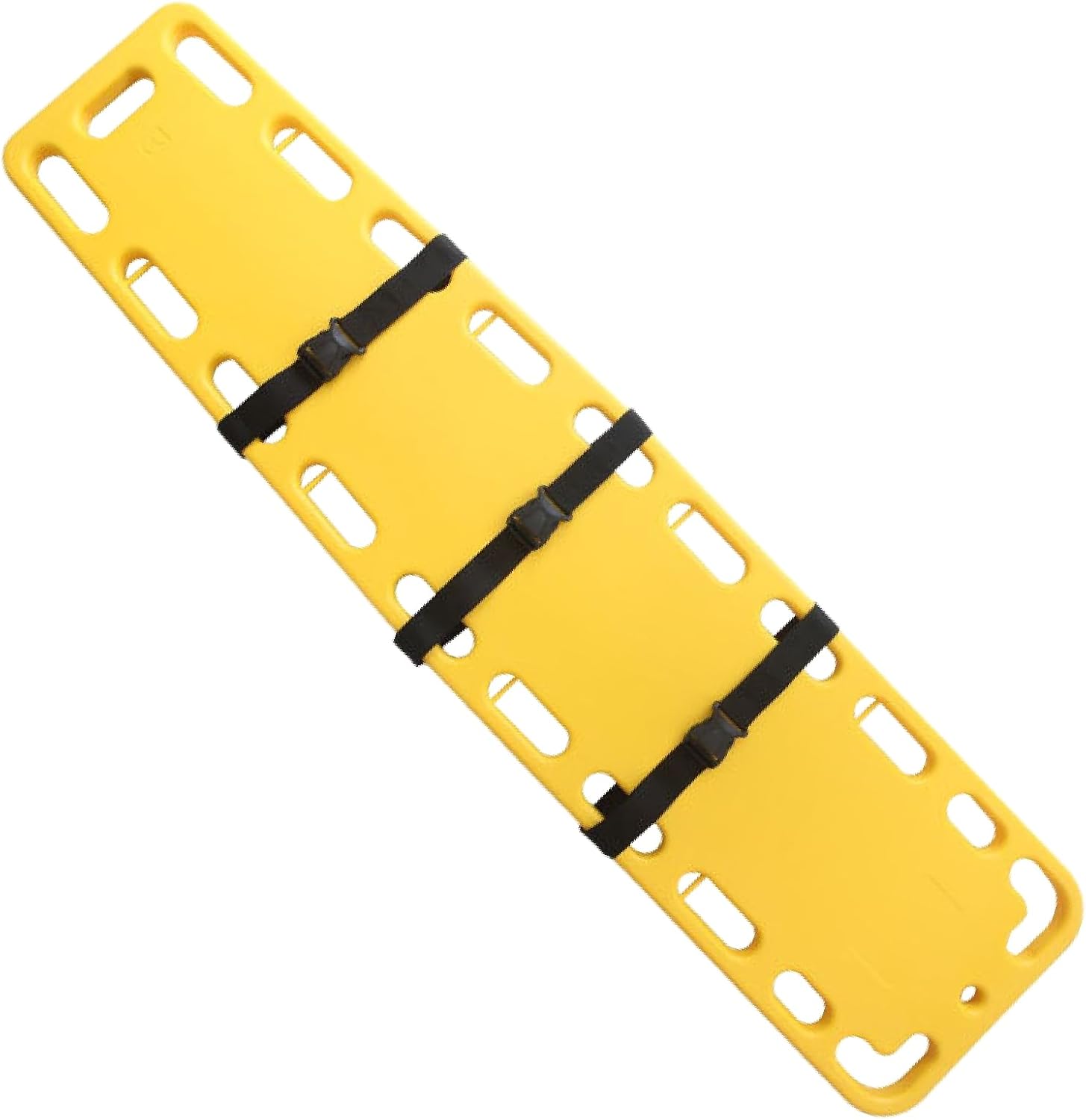 Lightweight Portable Spine Board Stretcher for EMT - Durable PE Backboard with 3 Straps for Patient Immobilization & Safe Transport in Ambulance (Orange) (Yellow)
