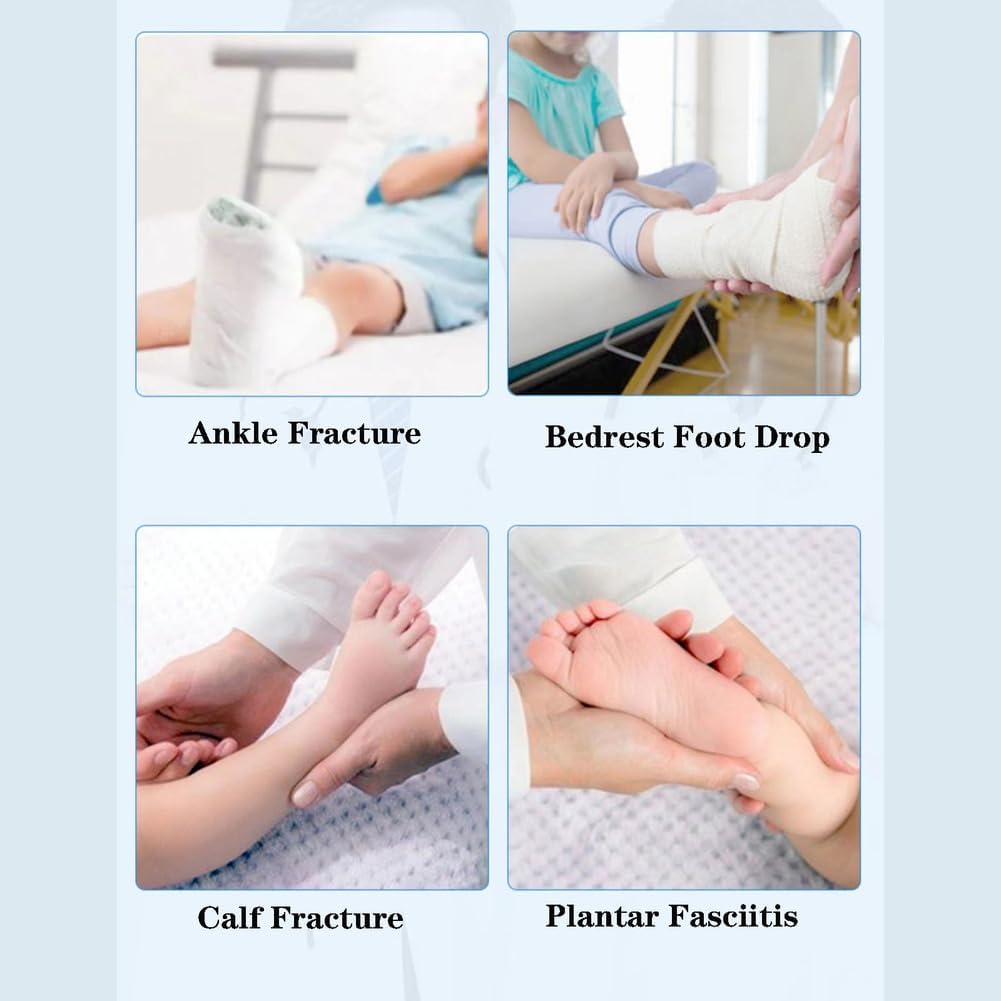 SFKLYU Othopedic Drop Foot, Ankle Stabilizer Brace, Sleeping Drop Foot Support, AFO Drop Foot Splint for Treating Plantar Fasciitis and Achilles Tendonitis,C a Pair