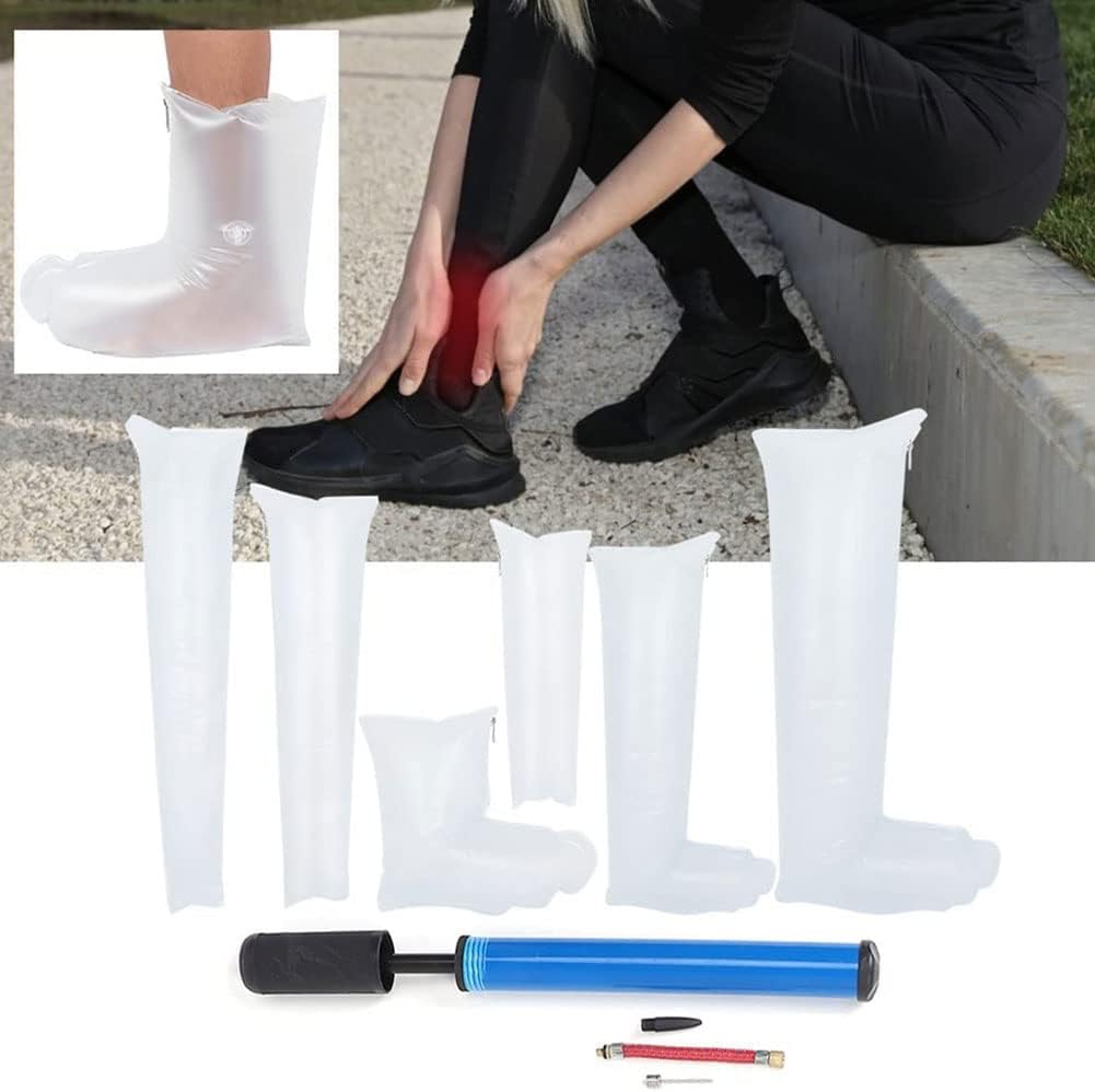 Inflatable Plastic Splint, 6pcs First Aid Air Splint Kits, with Hand/Wrist, Elbow/Half Arm, Full Arm, Foot/Ankle, Half Leg, Full Leg for Home Outdoor Emergency Use