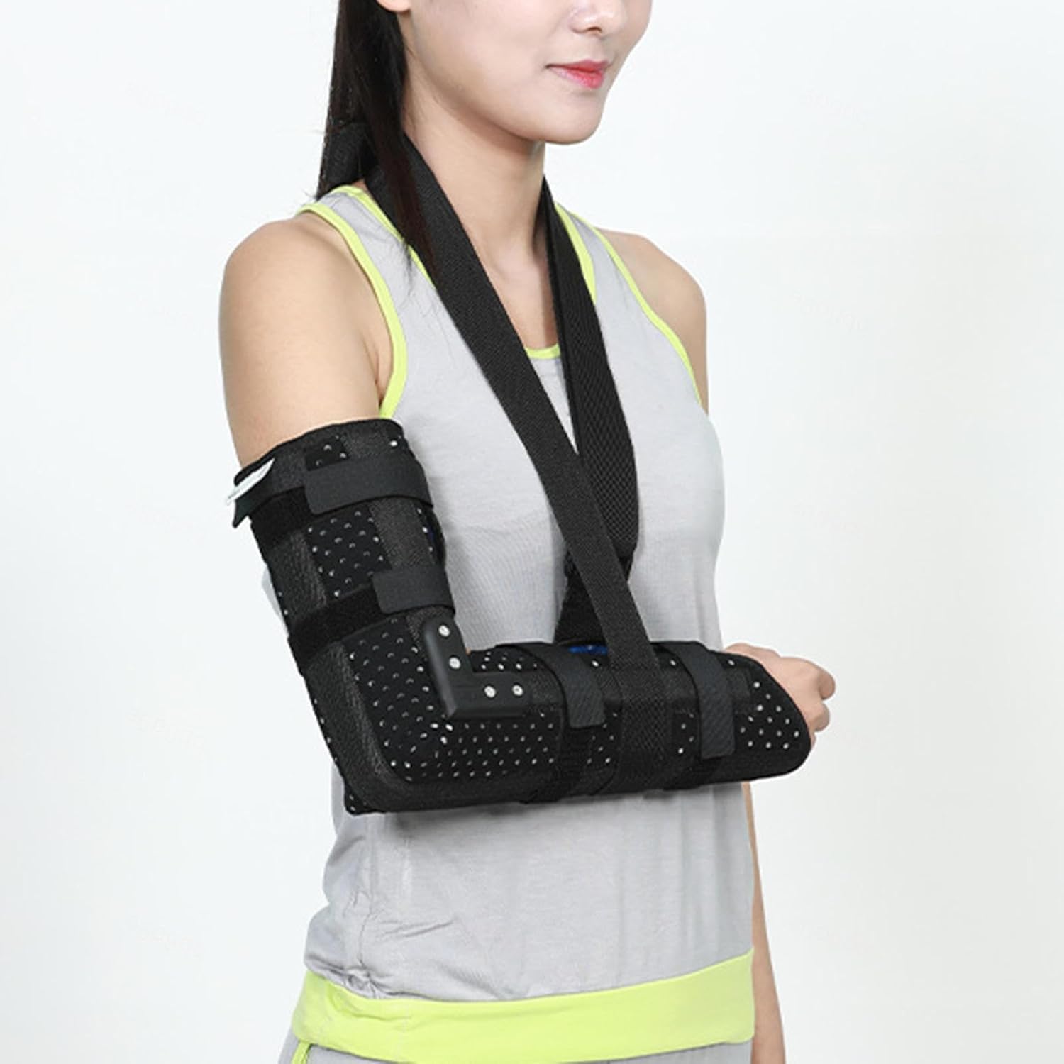 PopieL Humeral Epicondyle Brace, Breathable Forearm Bone Elbow Joint Fixed Belt, Adjustable Elbow Brace for Arm Fracture Humerus,S