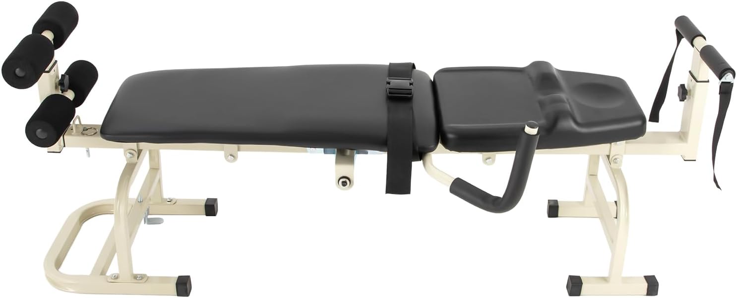 YIYIBYUS Traction Bed Folding Massage Bed Table Cervical & Lumbar Traction Bed 1.4m-1.9m, Spine Cervical Stretcher Vertebra Lumbar Spine Massage for Shoulder Acid Hands & Feet Numbness