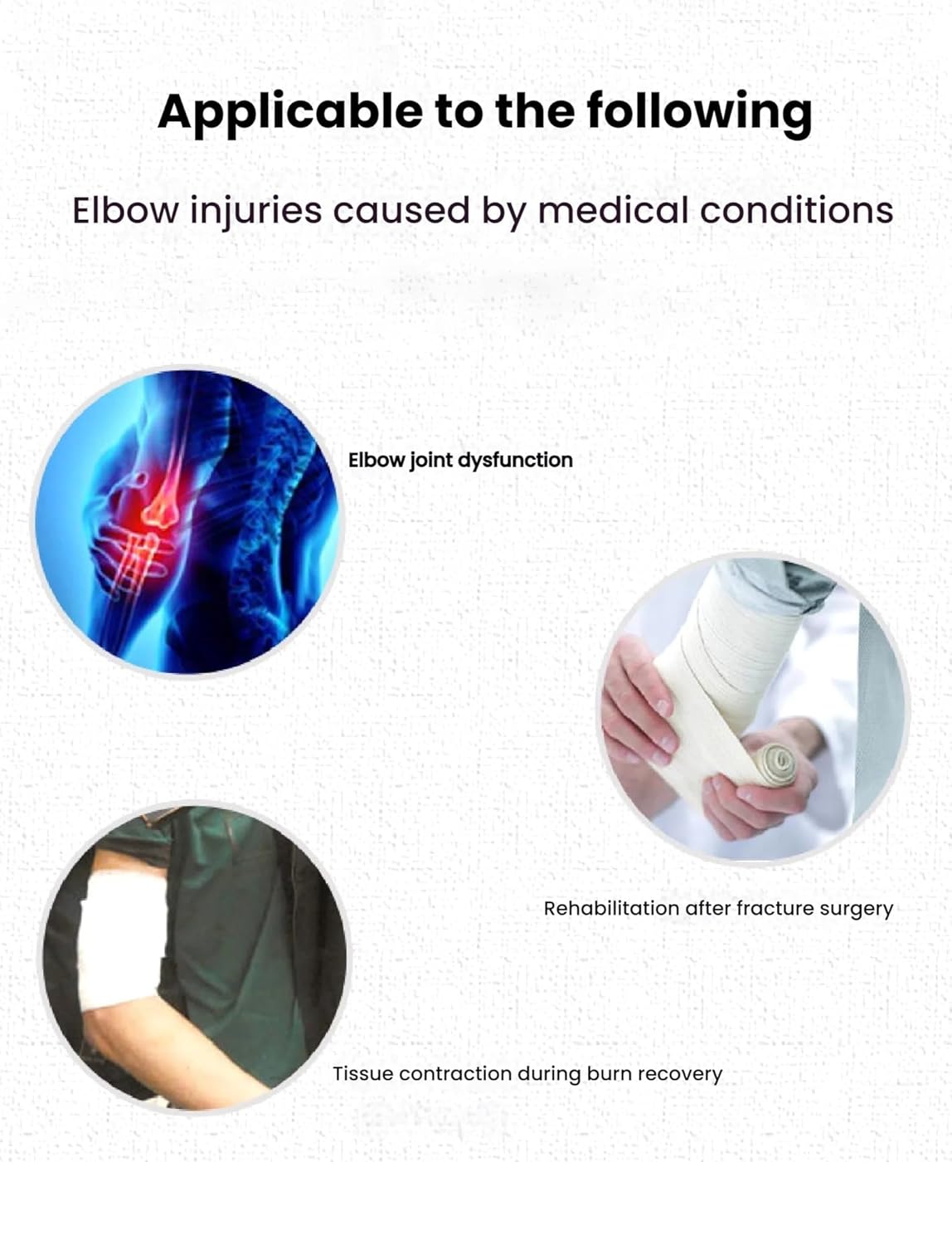 Brace Elbow Joint Rehabilitation Device, Elbow Stretching Trainer with Air Bag Pressurization and Angle Dial, Adjustable -15° to 150° Angle, for Stroke Hemiplegia Patients