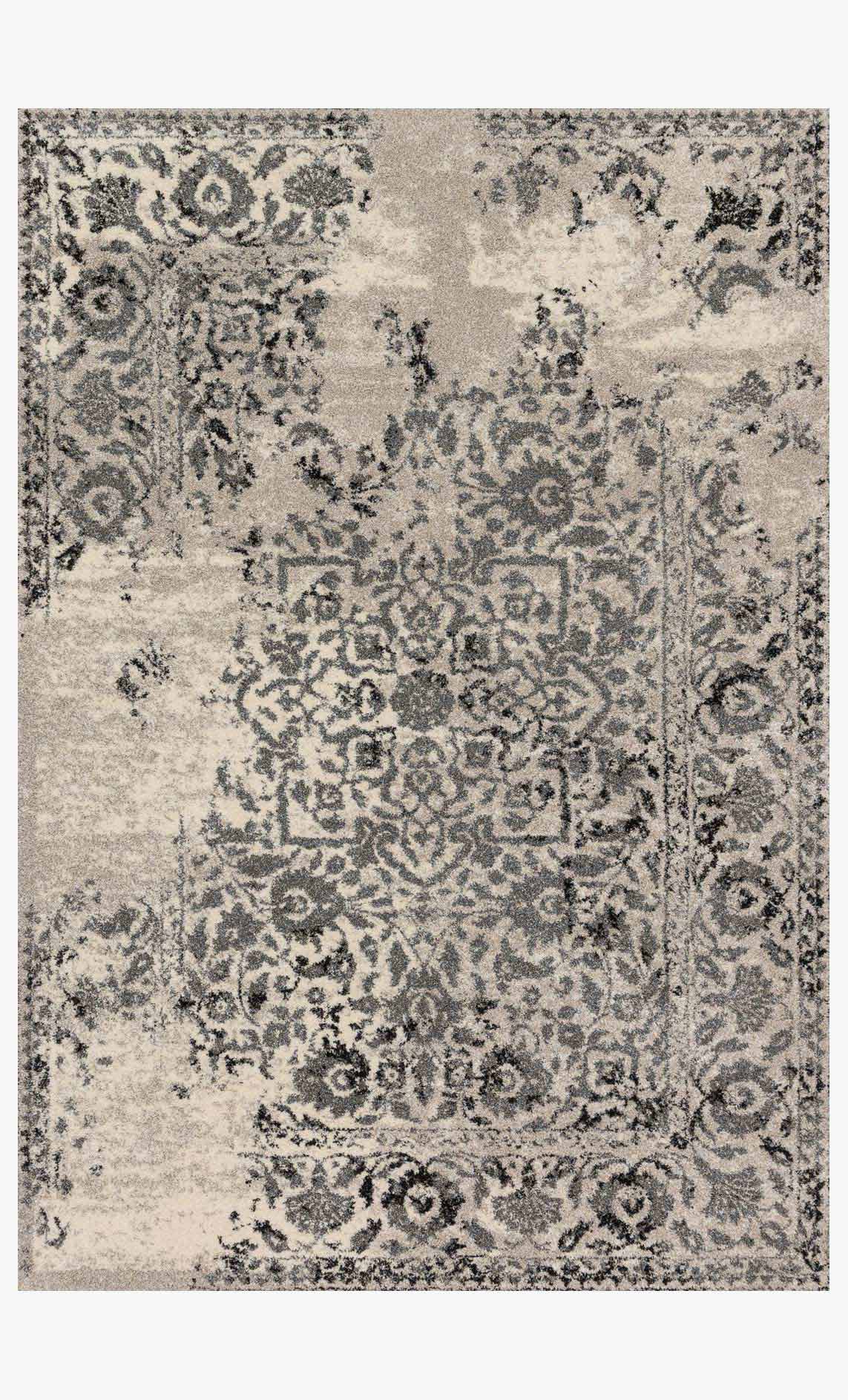 Loloi Emory Collection - Transitional Power Loomed Rug in Ivory & Charcoal (EB-01)