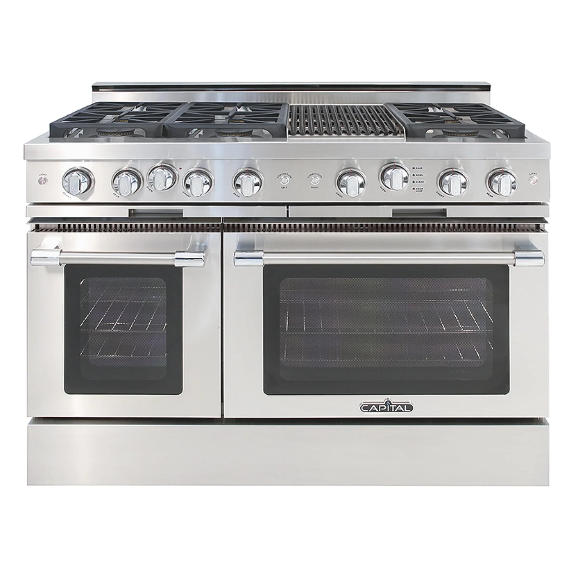 Capital 48-Inch Grand Chef Gas Range in Stainless Steel with 6 Sealed Burners & Grill (GSCR484B2)
