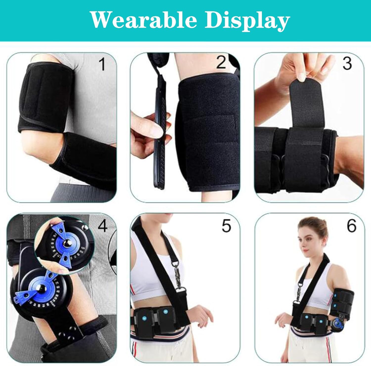 Hinged Elbow Brace Adjustable Post Elbow Brace Arm Splint Supporting from for Postoperative Arm Injury Recovery, Ligament and Tendon Repairs,Left-Left