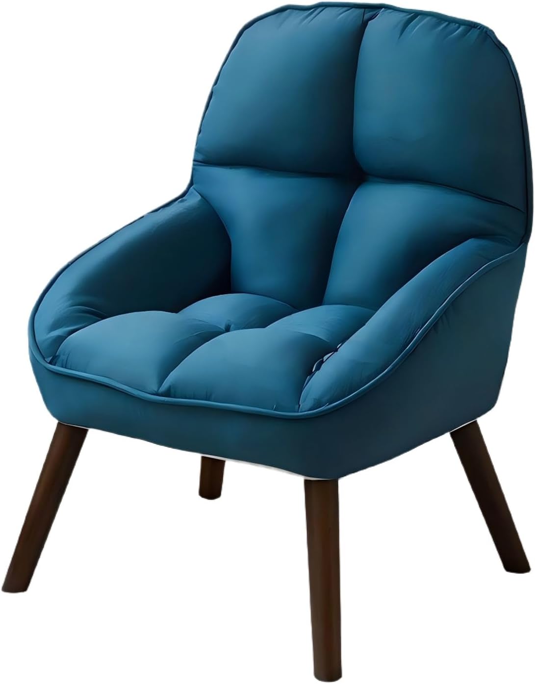 Ergonomic Lounge Chair for Bedroom, Dual-Zone Support Sofa with Soft Linen Cotton Blend and Padded Armrests, Comfortable Single Seater Accent Chair for Living Room