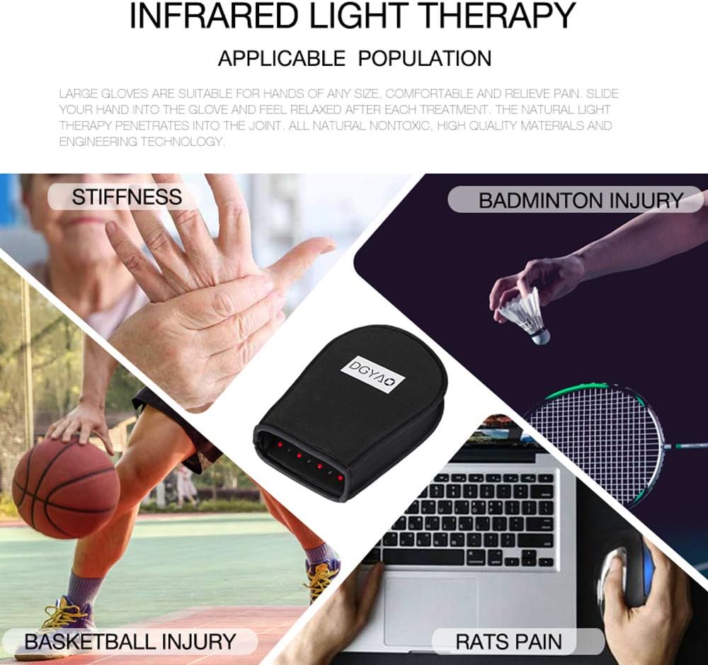 DGXINJUN Red Light Therapy Devices Near Infrared Light Therapy for Hand Pain Relief Double Side pad for Fingers Wrist