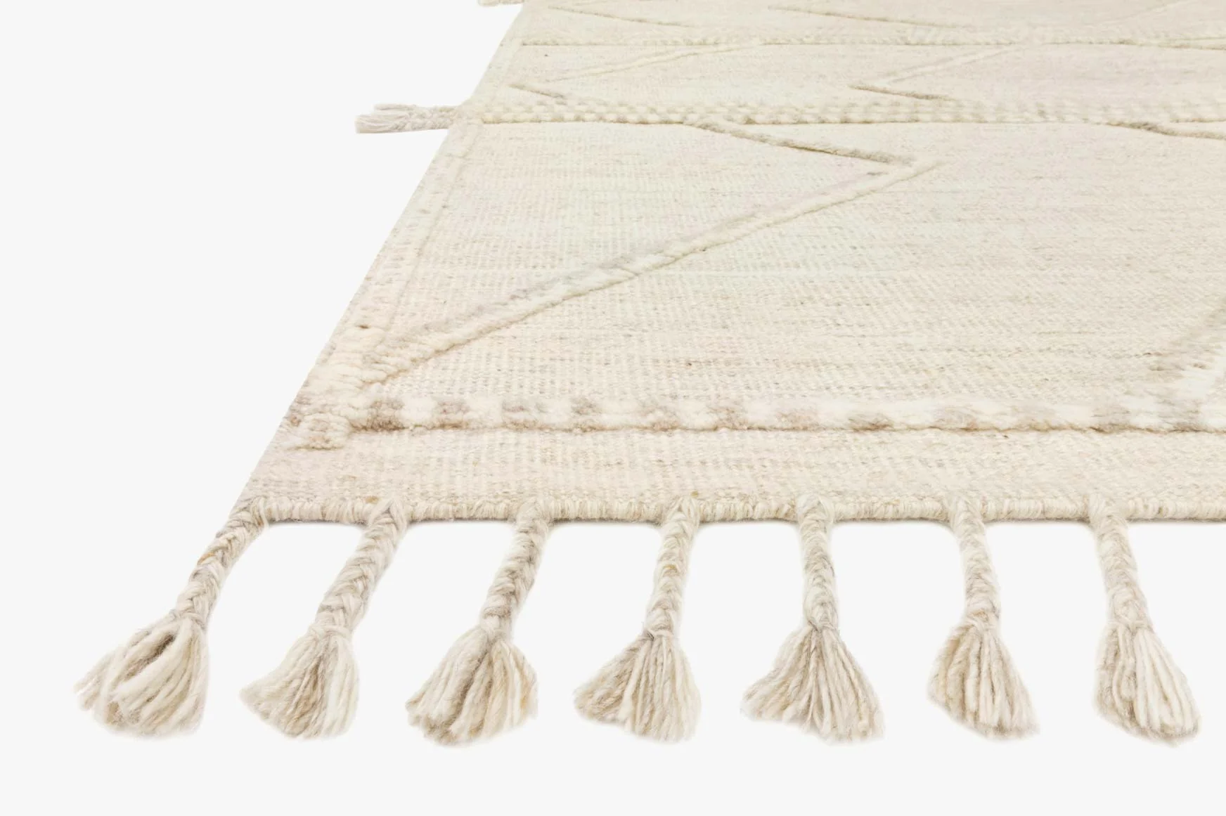 Loloi Iman Collection - Contemporary Hand Knotted Rug in Beige & Ivory (IMA-05)
