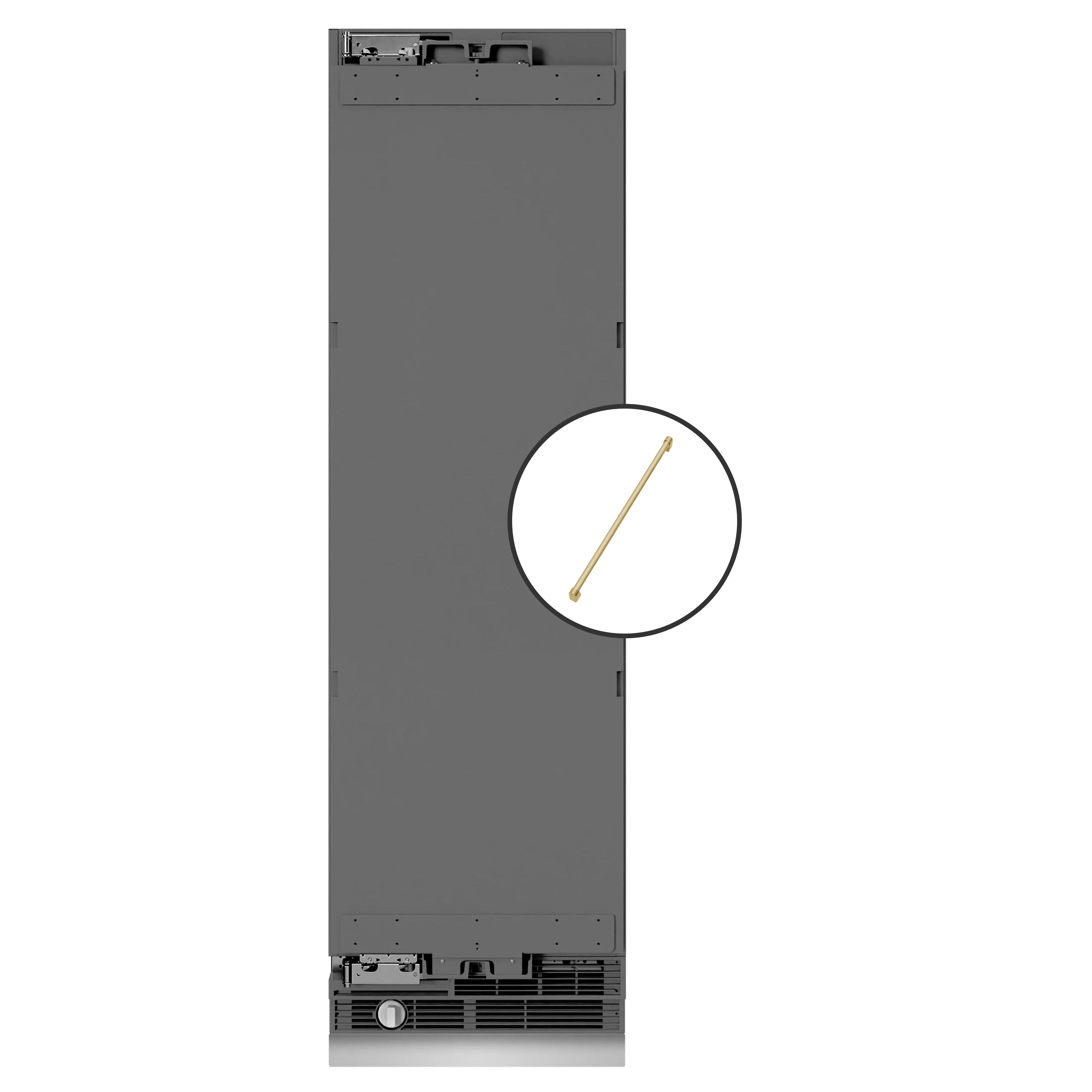 ZLINE Autograph Edition 24-Inch 12.4 Cu. Ft. Panel Ready Column Freezer with Graphite Gray Interior and Polished Gold Accents (RBCFVZ-24-G)