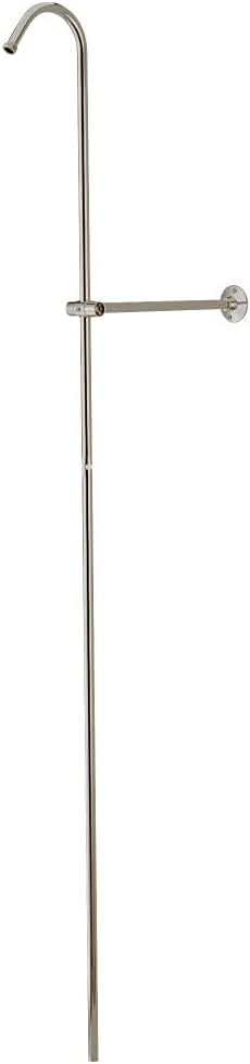 Kingston Brass CCR608 Vintage Shower Riser And Wall Support, 6-Inch, Brushed Nickel