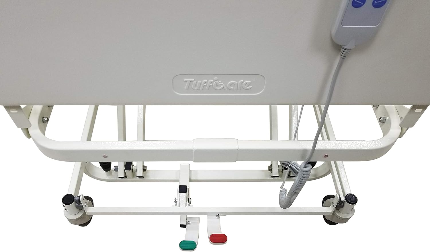 Century Hospital Bed, 5 Function Full Electric Long Term Care Low Bed with High Density Foam Mattress & Half Rail Package (36