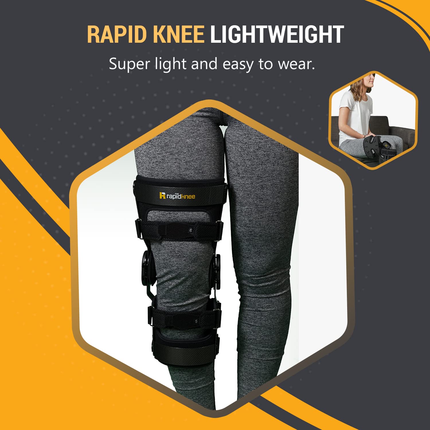 Rapid Knee 200 (Rigid Wrap-on Knee Brace) -XL