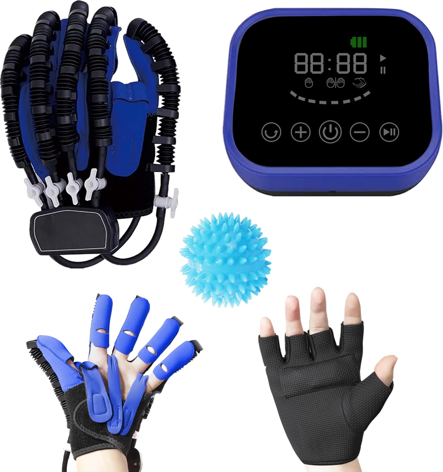 Hand Rehabilitation Robot Gloves,Self Training Finger Rehabilitation Device,Functional Hand Stroke Recovery Equipment for Hand Dysfunction Patients (Left Hand-Size XL)
