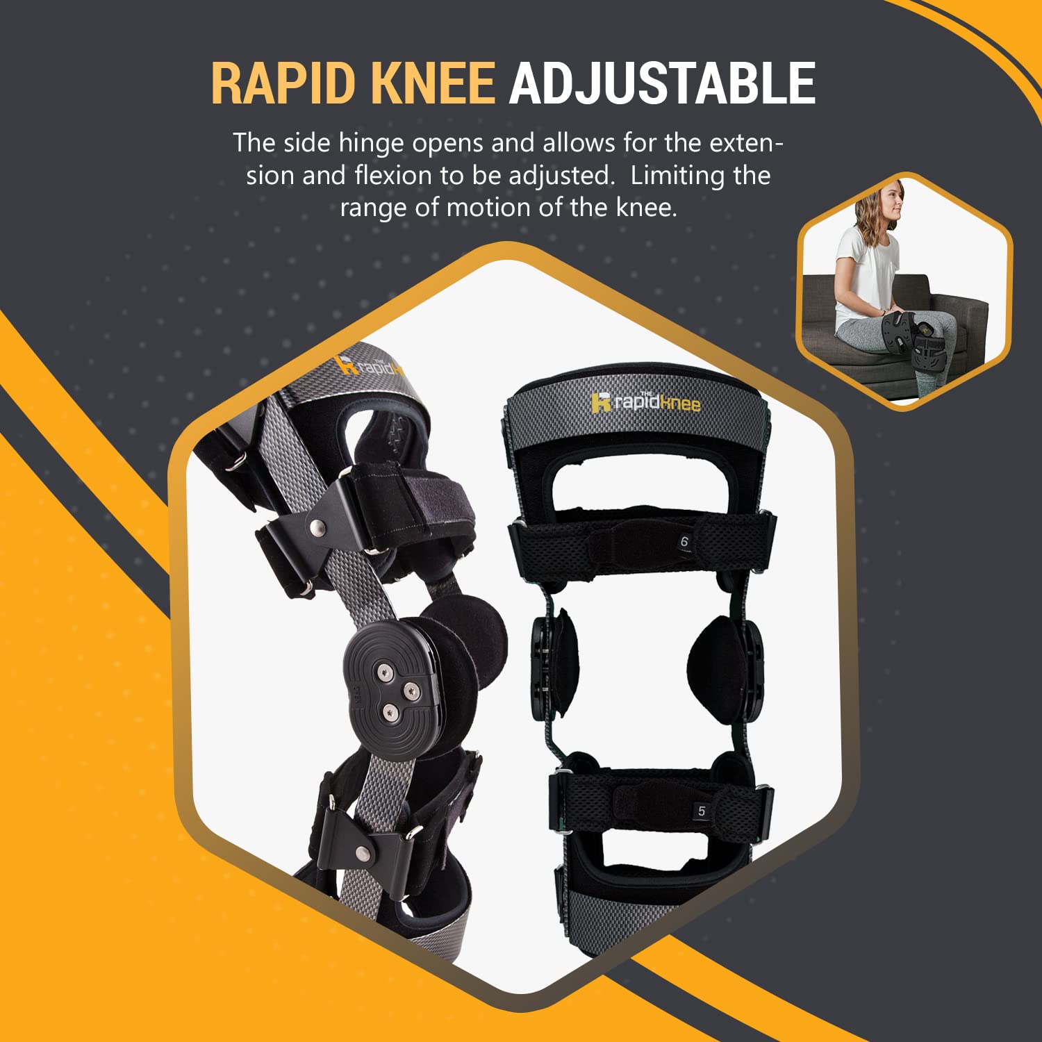 Rapid Knee 200 (Rigid Wrap-on Knee Brace) -XL