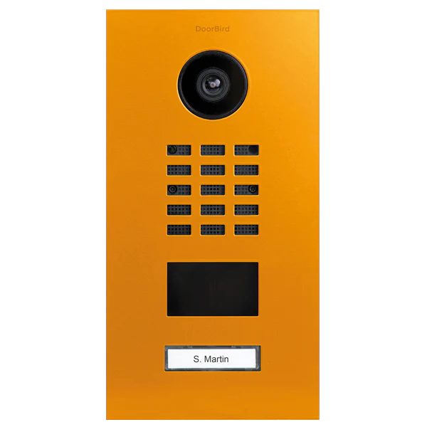 DoorBird D2101V IP Video Door Station, 1 Call Button in Sun Yellow, Sun Yellow, RAL 1037