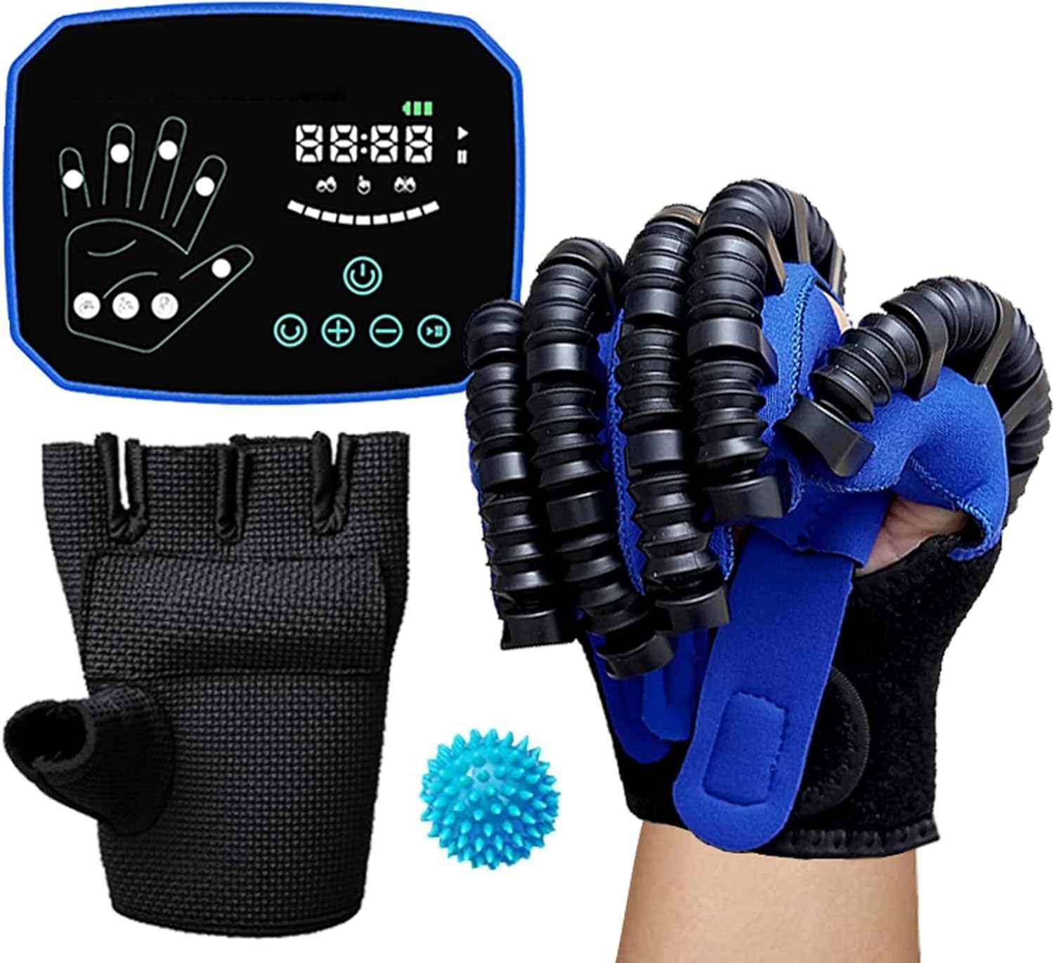 Rehabilitation Robot Gloves, Finger Training Rehab Orthotics Rehabilitation Gloves, for Stroke Hemiplegia Patients Hand Function Recovery(Size:L Code,Color:Right Hand)