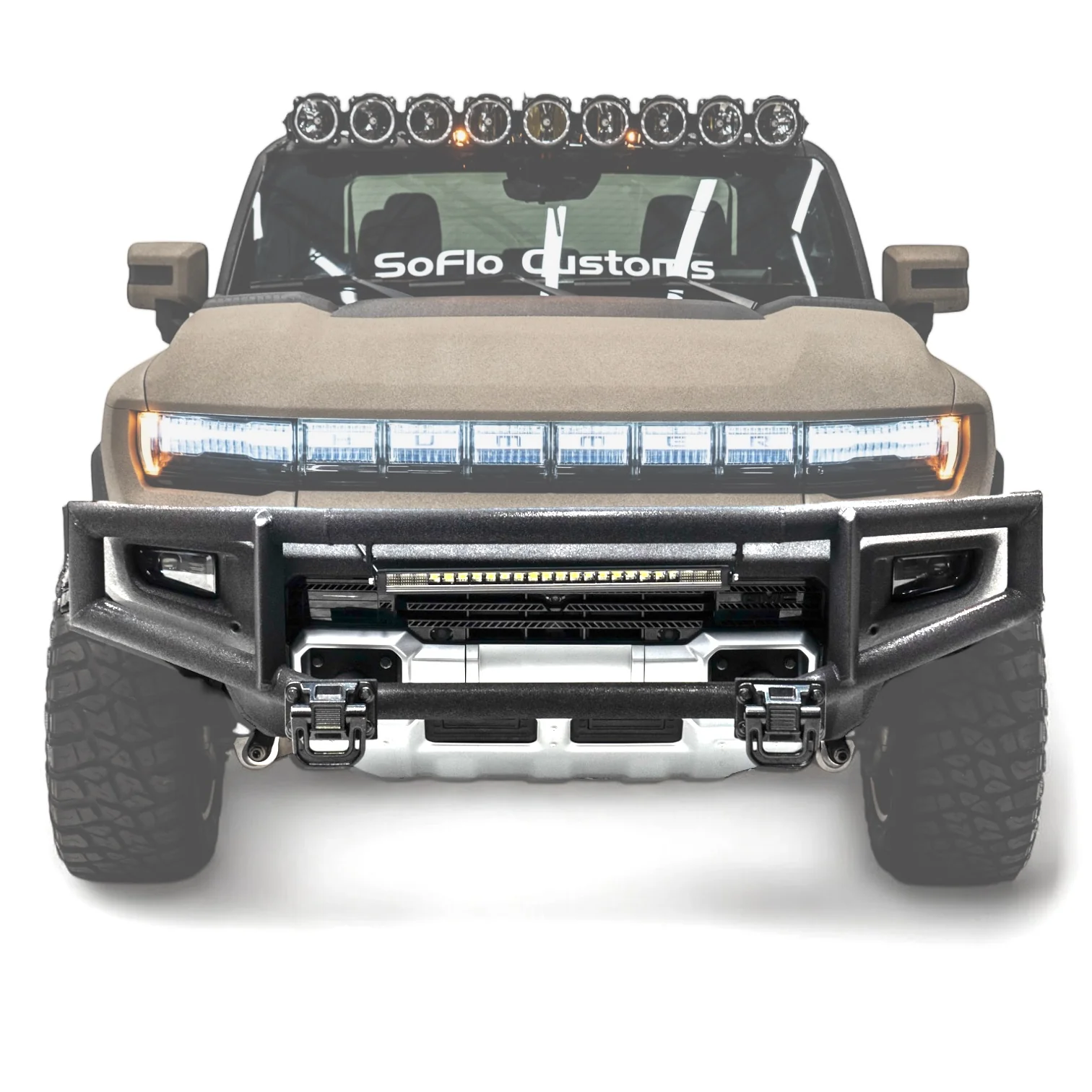 GMC Hummer EV Brush Guard Bull Bar Black Kevlar Finish 2021-2026