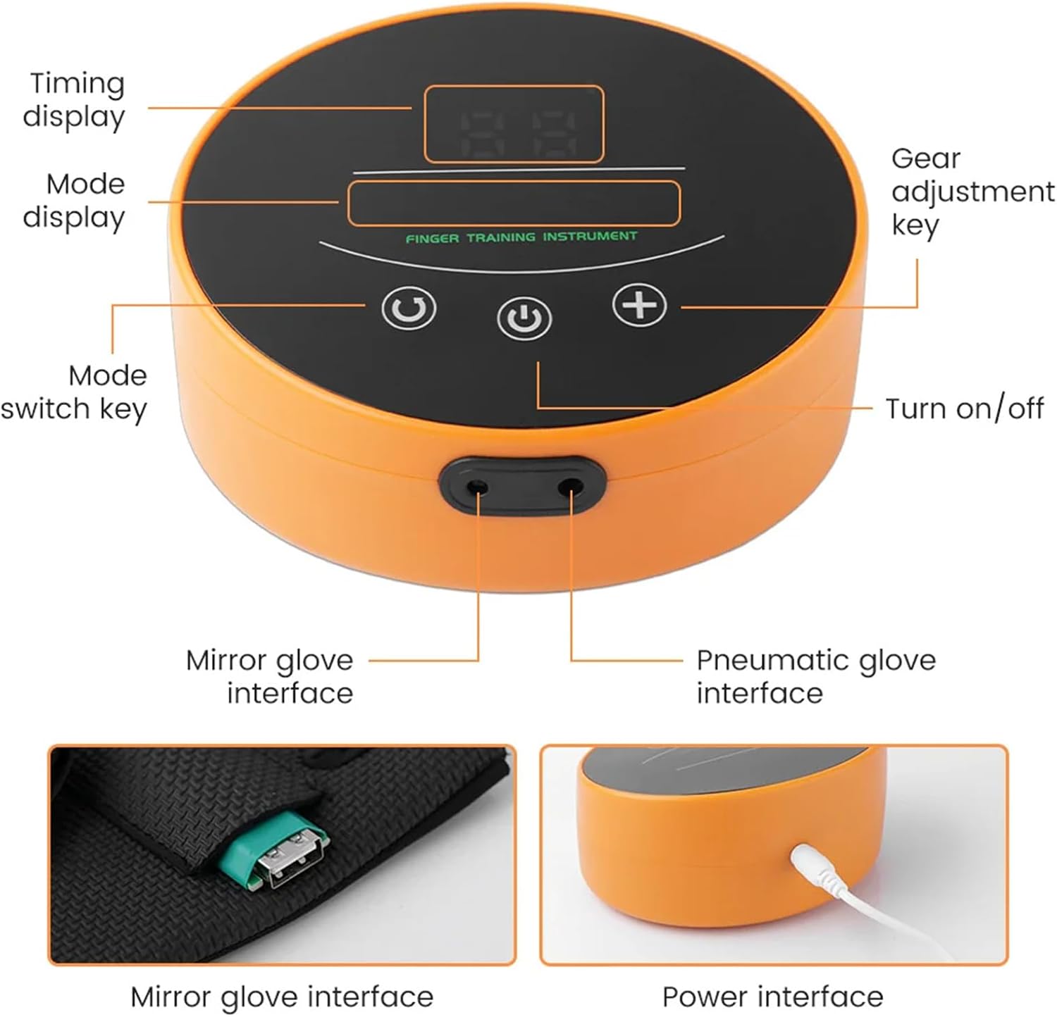 Rehabilitation Robot Gloves, Hemiplegia Finger Rehabilitation Training Equipment, Stroke Hand Splint, ​for Hand Function Recovery