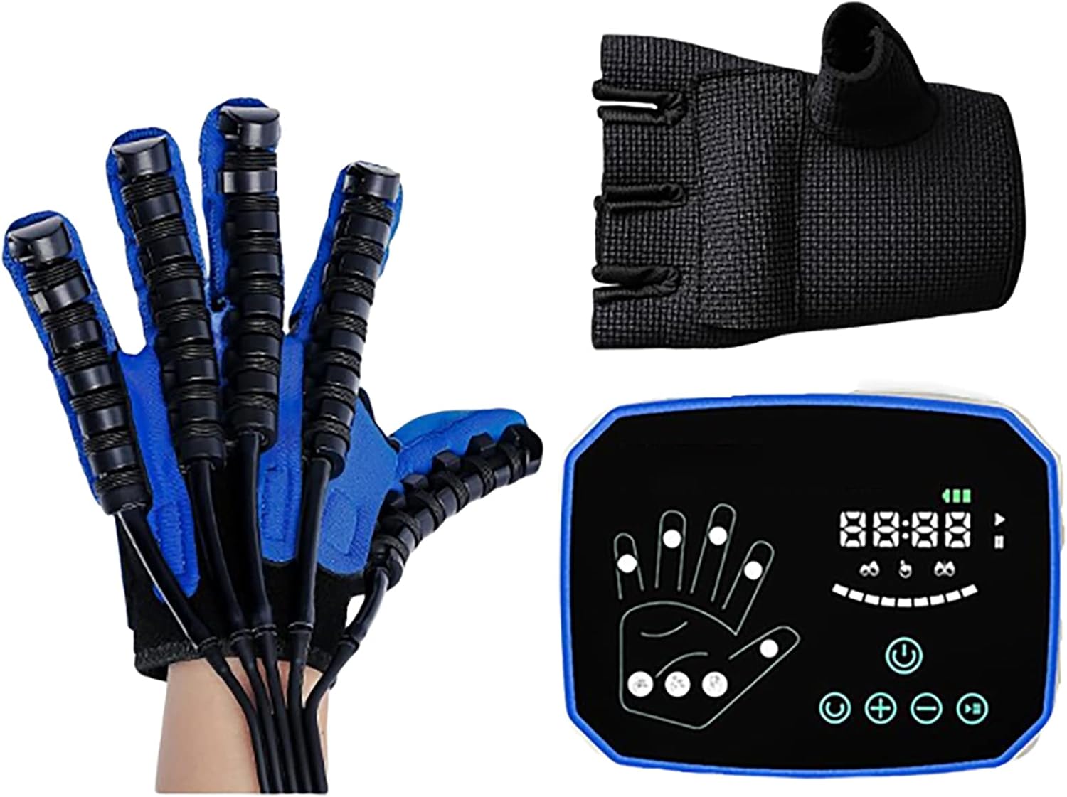3nd Generation Upgrade Rehabilitation Robot Gloves Both Hand Finger Training Stroke Hand Splint Finger Orthosis Functional Hand Splint for Long-Term Relief(Size:XL Code,Color:Left Hand)