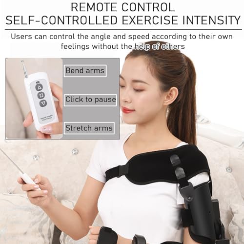 Intelligent Arm Rehabilitation Device | Remote-Controlled Elbow Joint Trainer | Hinged Elbow Brace & Exerciser for Effective Recovery (Left)
