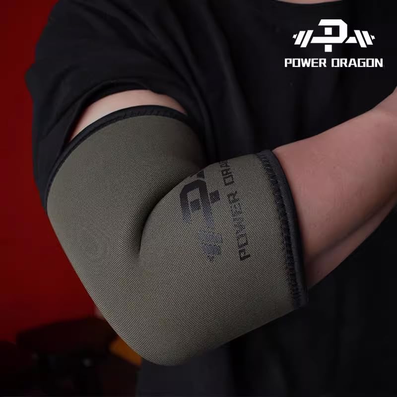 Weightlifting Elbow Sleeves (1 Pair) - 5mm Neoprene Compression Elbow Braces for Men & Women - Support for Bench Press, Powerlifting, Fitness & Gym Workouts (Green, 3XL)