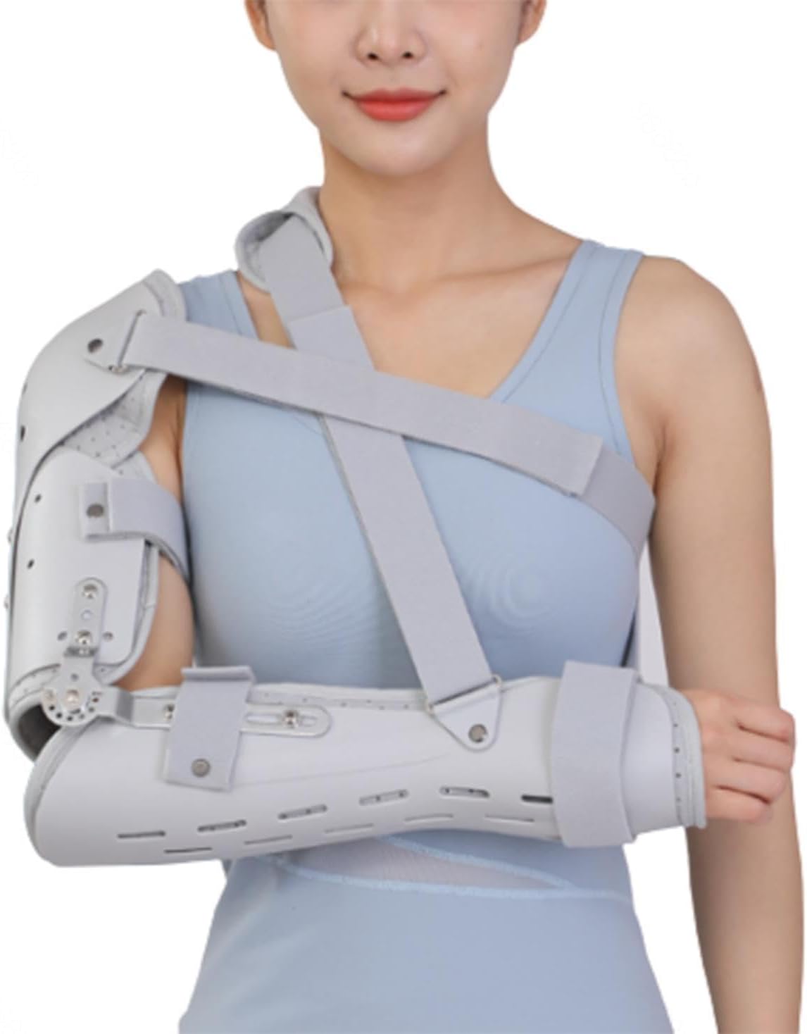 Hinged Elbow Brace for Men and Women, Adjustable Elbow Splint Immobilizer for Tendonitis,Arm Injury Recovery, Arm Ligament and Tendon Repairs,Right