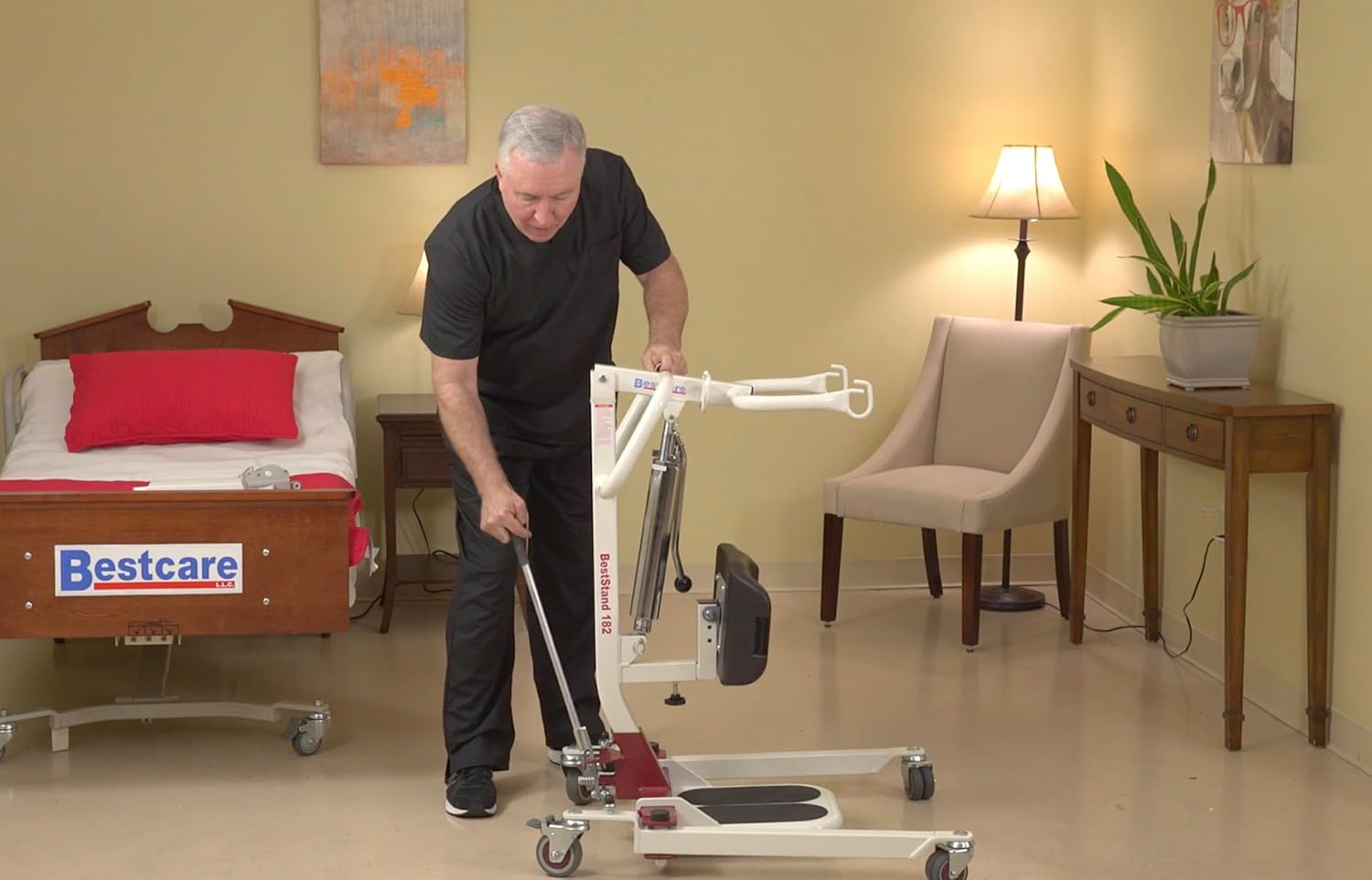 BestStand SA182 Electric Sit-to-Stand Lift – 400lb Capacity, Adjustable Knee Pad & Detachable Foot Plate