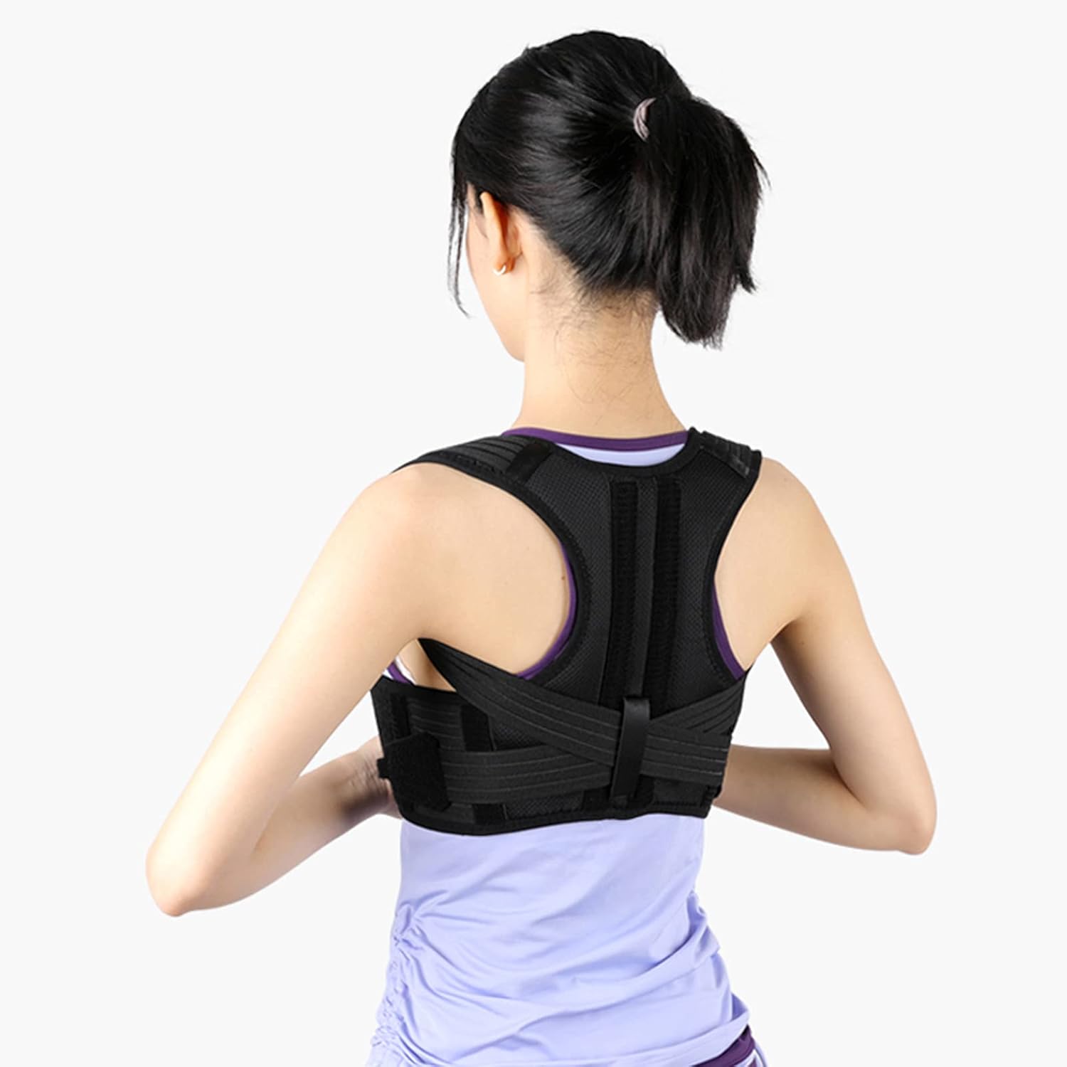 Back Posture Corrector Straightener Adjustable Breathable Support FiPB9rrvisible Neck Back and Shoulder Pain Relief Lumbar for Adult Women,XL ()