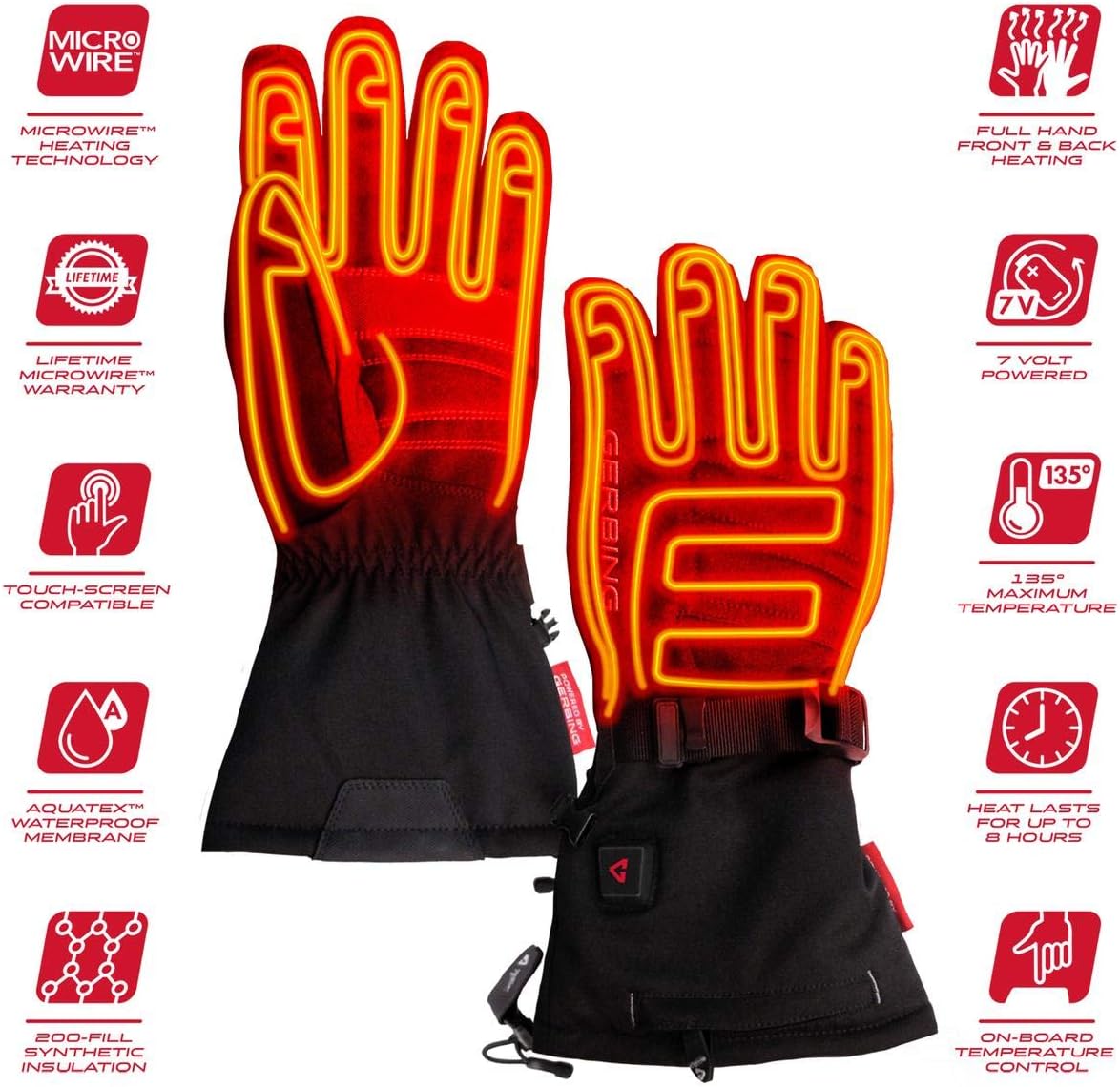 Gerbing 7V Women's S7 Battery Heated Gloves S