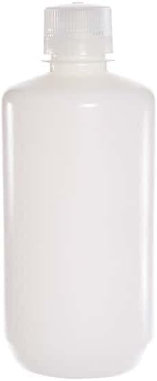 1000ML 32OZ Nature Narrow Mouth HDPE Plastic Reagent Bottles with Caps Pack of 24