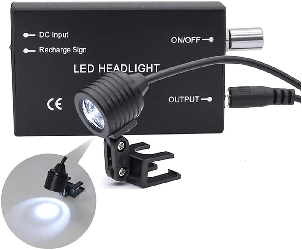 Dental Loupes, Head Mountlighted Magnifying Glasses, 2.5X / 3.5X Medical Dental Loupes Led Magnifying Glasses with Led Head Light Lamp 420Mm Dental Equipment Surgical Dentists Mag