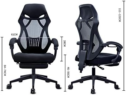 Gaming Chair, Reception Chairs with Arms and Back Support Ergonomic Office Chair High Back Desk Chair with Footrest and Lumbar Support,