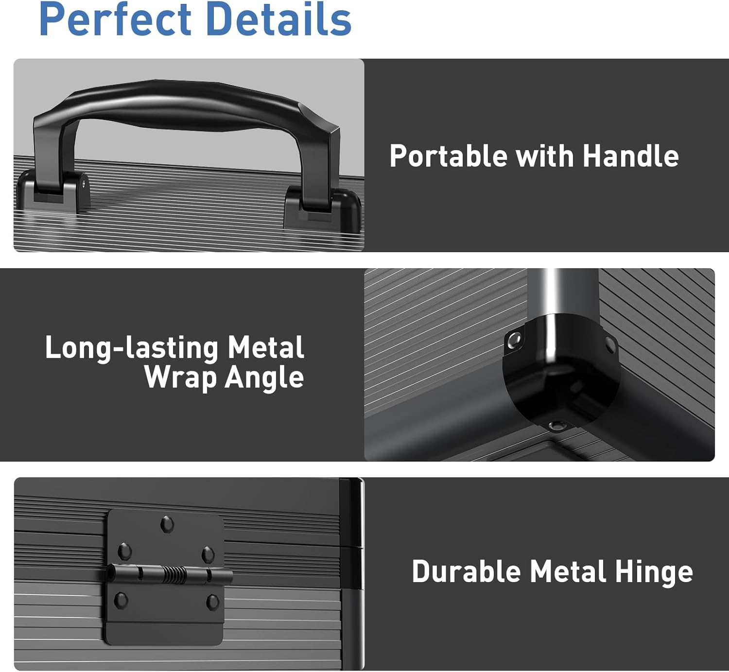 Medicine Lock Box with Code, Locking Medicine Box with Removable Tray & Pocket Bag, Portable First Aid Box for Home, 16 * 9.25 * 7.5 Inch (Black, X-Large-16inch)