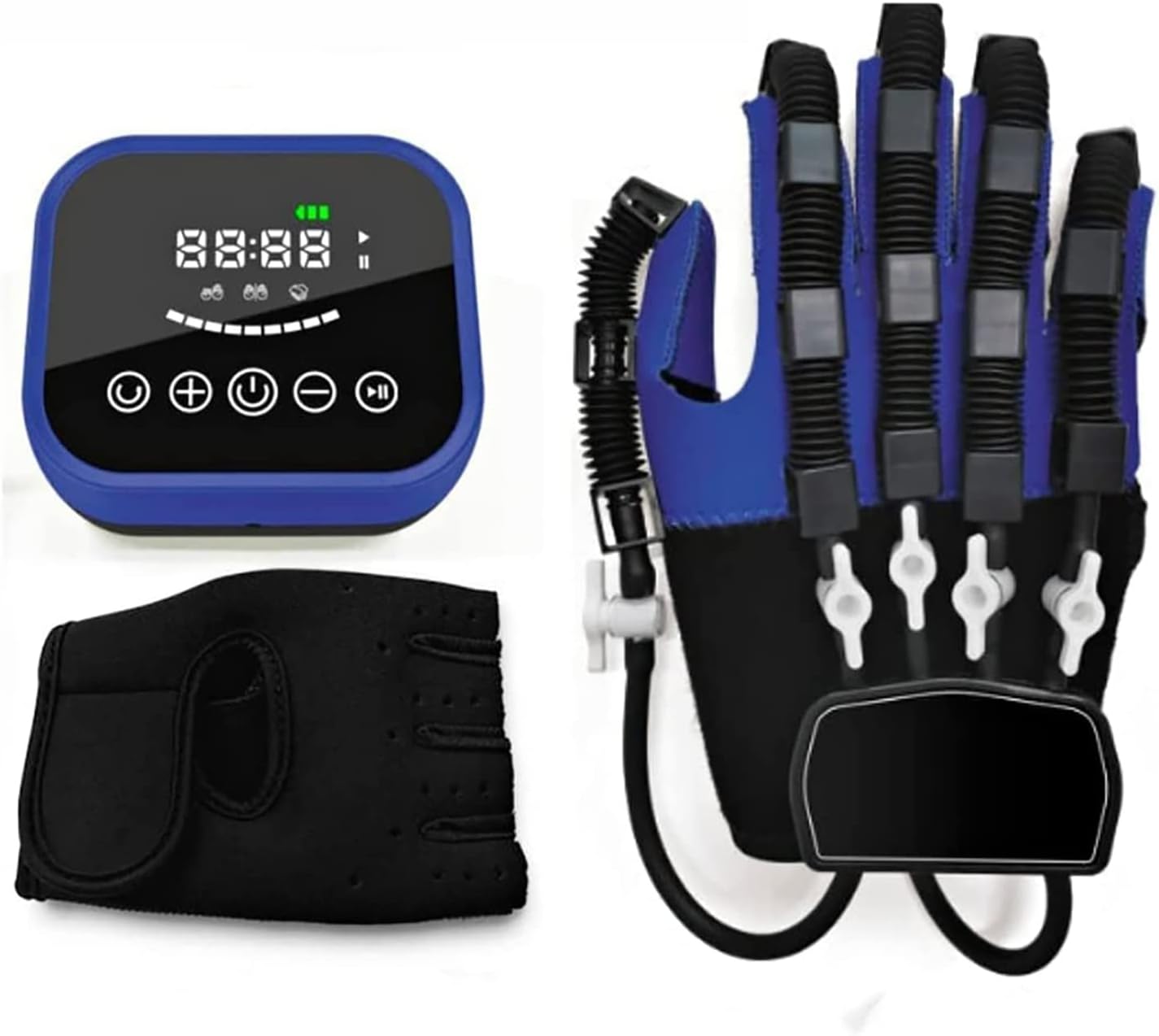 Rehabilitation Robot Gloves Finger Orthoses Stroke Hand Splint, Finger Straightening Brace Guard Protector Exoskeleton Manual