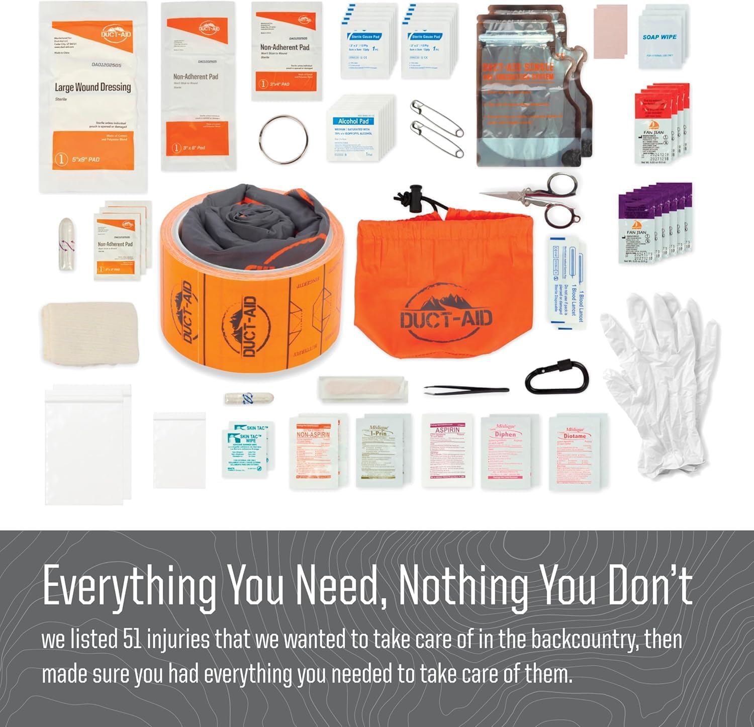 Compact First Aid Kit, Medical Grade Adhesive, Emergency Response Kit, 1 Pound (Full Kit, 2, Count)