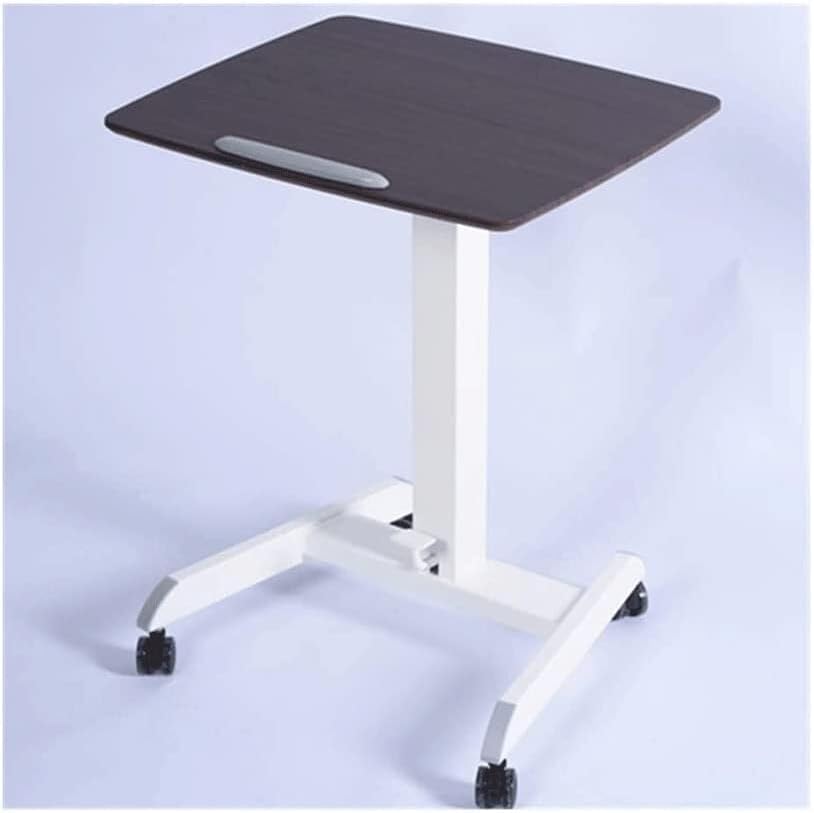 Adjustable Overbed Table with Wheels, Mobile Laptop Computer Standing Desk for Bedside, Home & Office Use