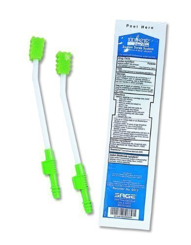 Toothette® Oral Care Single Use Suction Swab System with Perox-A-Mint Solution - Each (1 System) / Case of 100 Systems