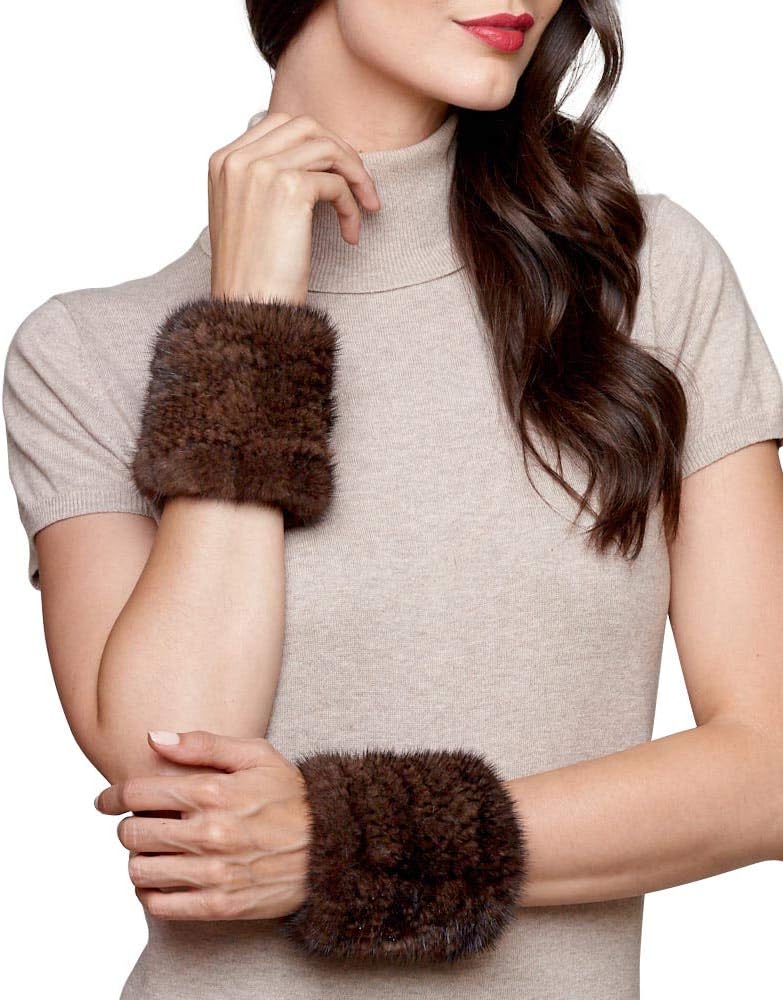 frr Mahogany Mink Fur Wrist Cuffs