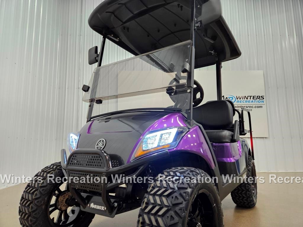 2021 Yamaha Drive 2 Gas EFI QuieTech STREET READY Golf Cart, Purple Kandi & Magnetic Grey