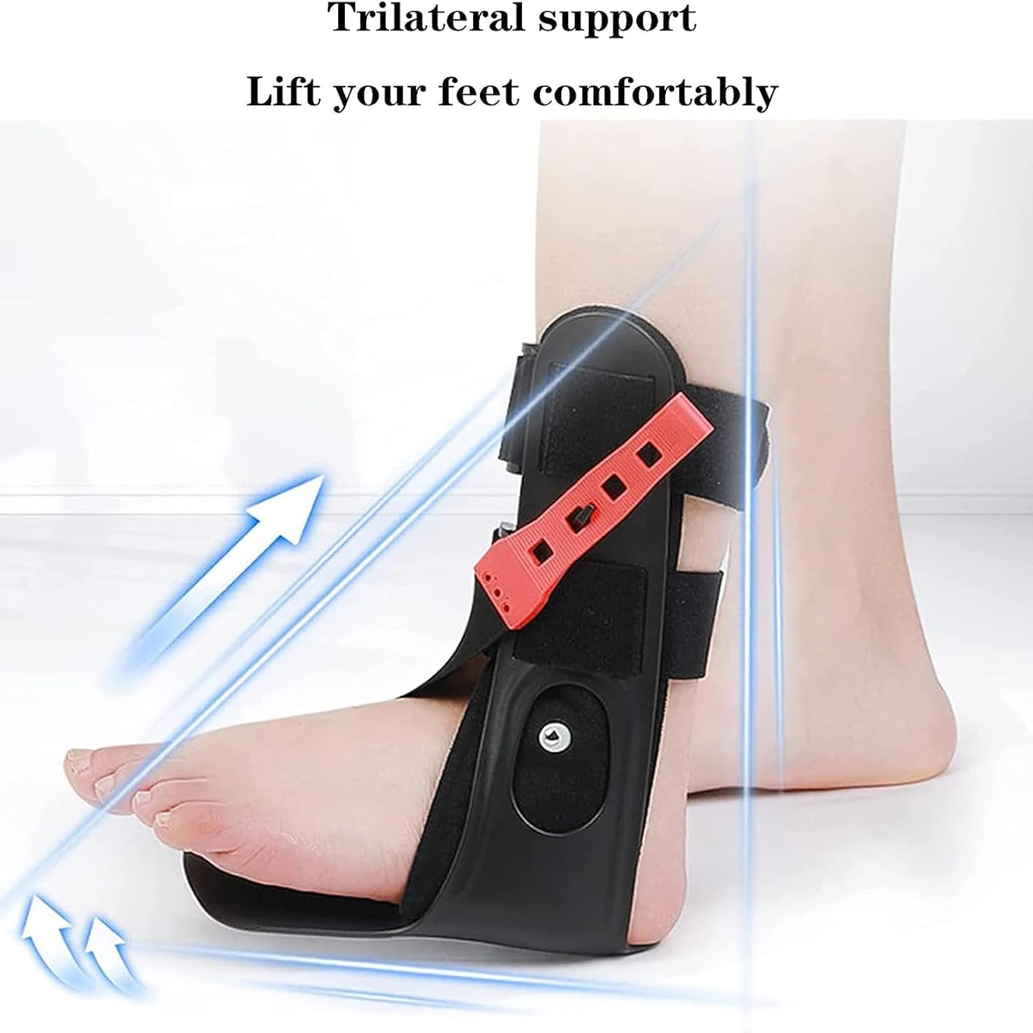 AFO Drop Foot Brace Orthosis Ankle Foot Support with Comfortable Inflatable Airbag, for Unisex Adult Achilles Tendonitis, Plantar Fasciitis,Right-L