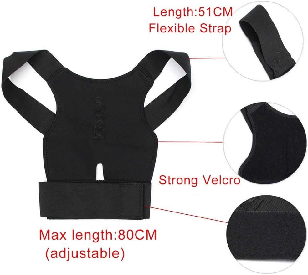 Comfortable Posture Corrector Braces Supports Back Belt Shoulder Brace Support Belt(D)