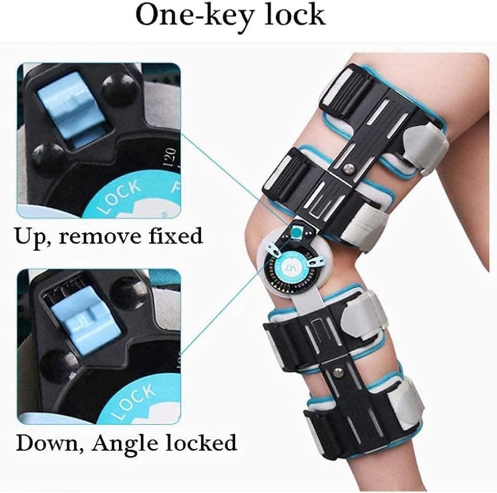 Adjustable Knee Brace Hinged Leg - Breathable Hinged Knee Brace Knee Splint Injury - Orthosis Stabilizer Hinged Immobilizer for Knee