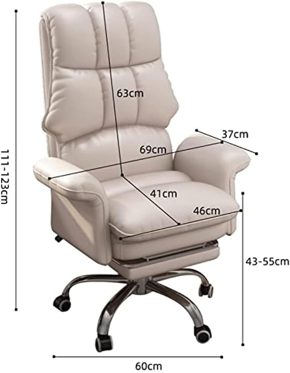 Managerial Chairs, Computer Chair with Wheels and Ar?ms, Home Reclining Office Chair, with Back Support Comfortable Boss Chairs, Gaming Seat Sedentary Sofa Chair, Swivel Ba,Pink-One Side