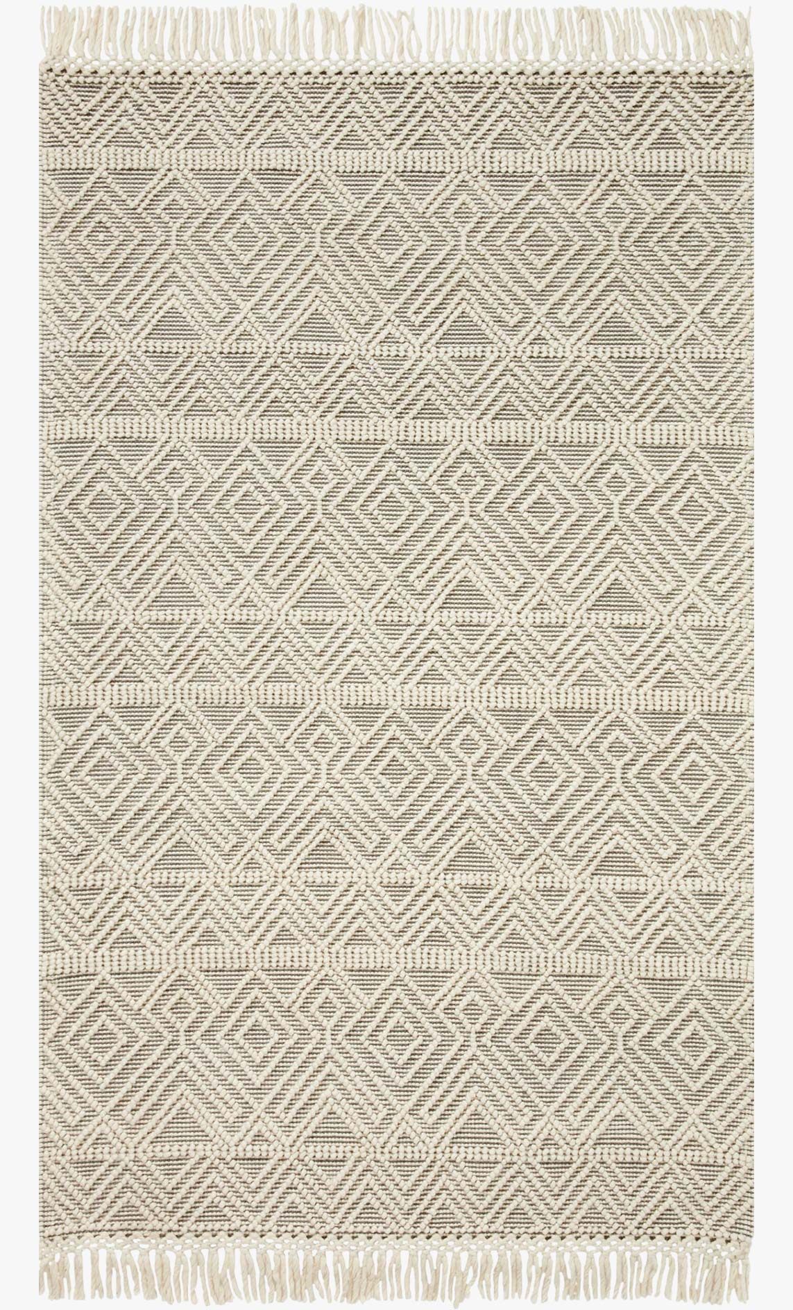 Loloi II Noelle Collection - Contemporary Hand Woven Rug in Ivory & Grey (NOE-07)