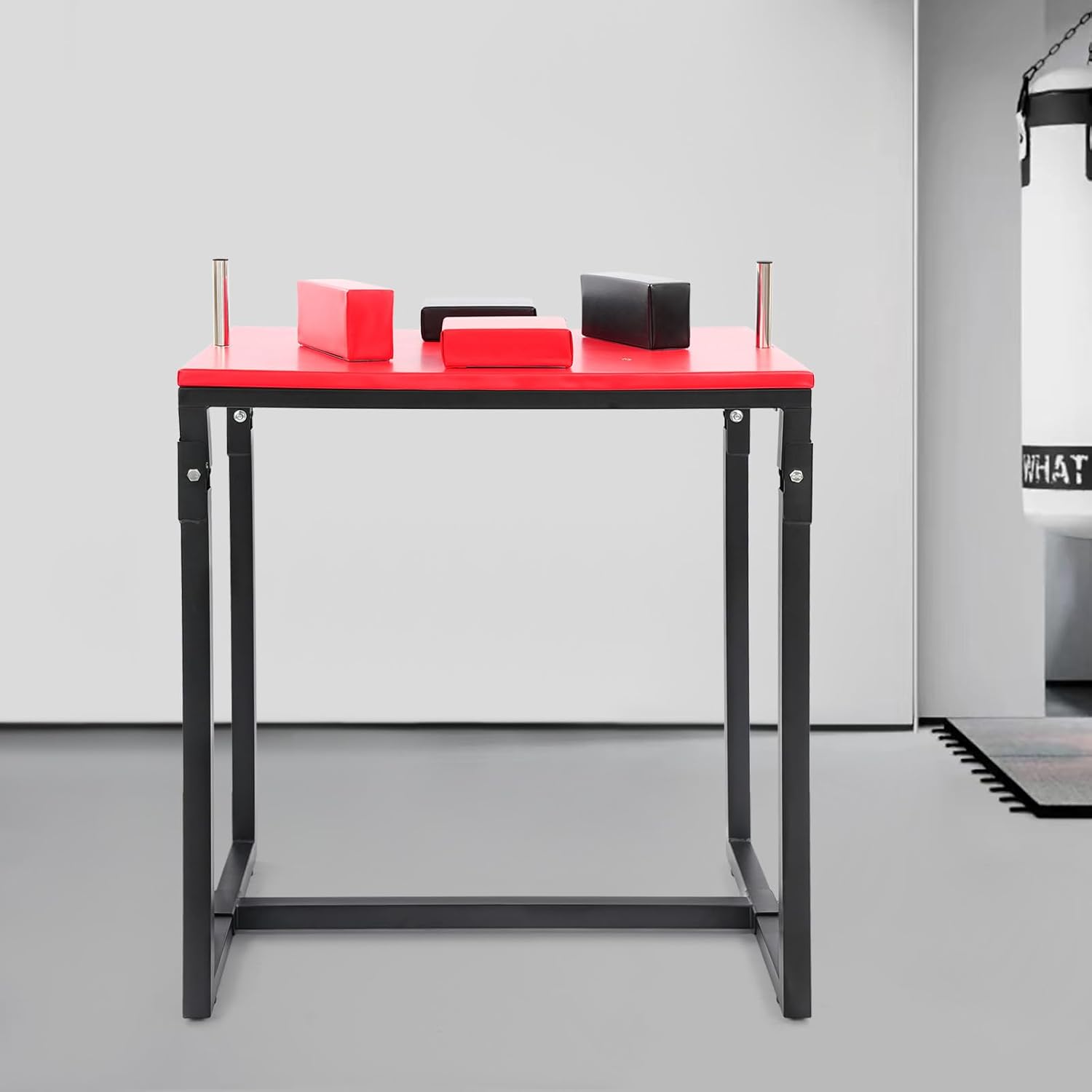 Arm Wrestling Table | Professional Battle Table | Foldable Wrist Strength Training Support Plate | with Handles Elbow Pads and Forearm Pads | Standard Wrist Handle | 39.3inch Tall