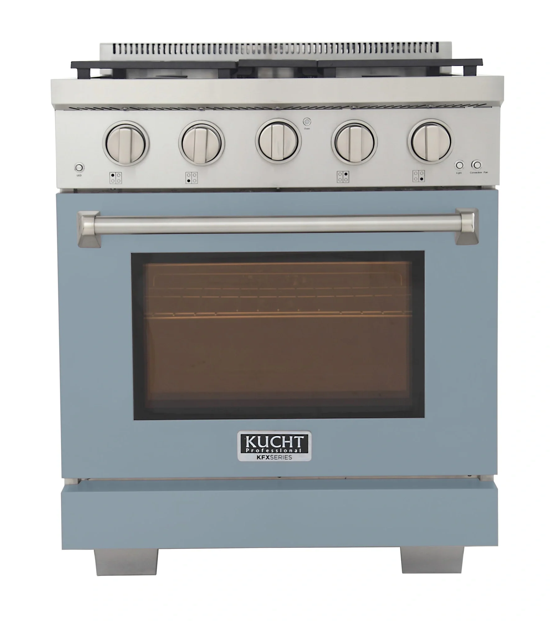 Kucht Professional 30-Inch 4.2 cu. ft. Gas Range in Light Blue with True Simmer Burners (KFX3000X-LB)
