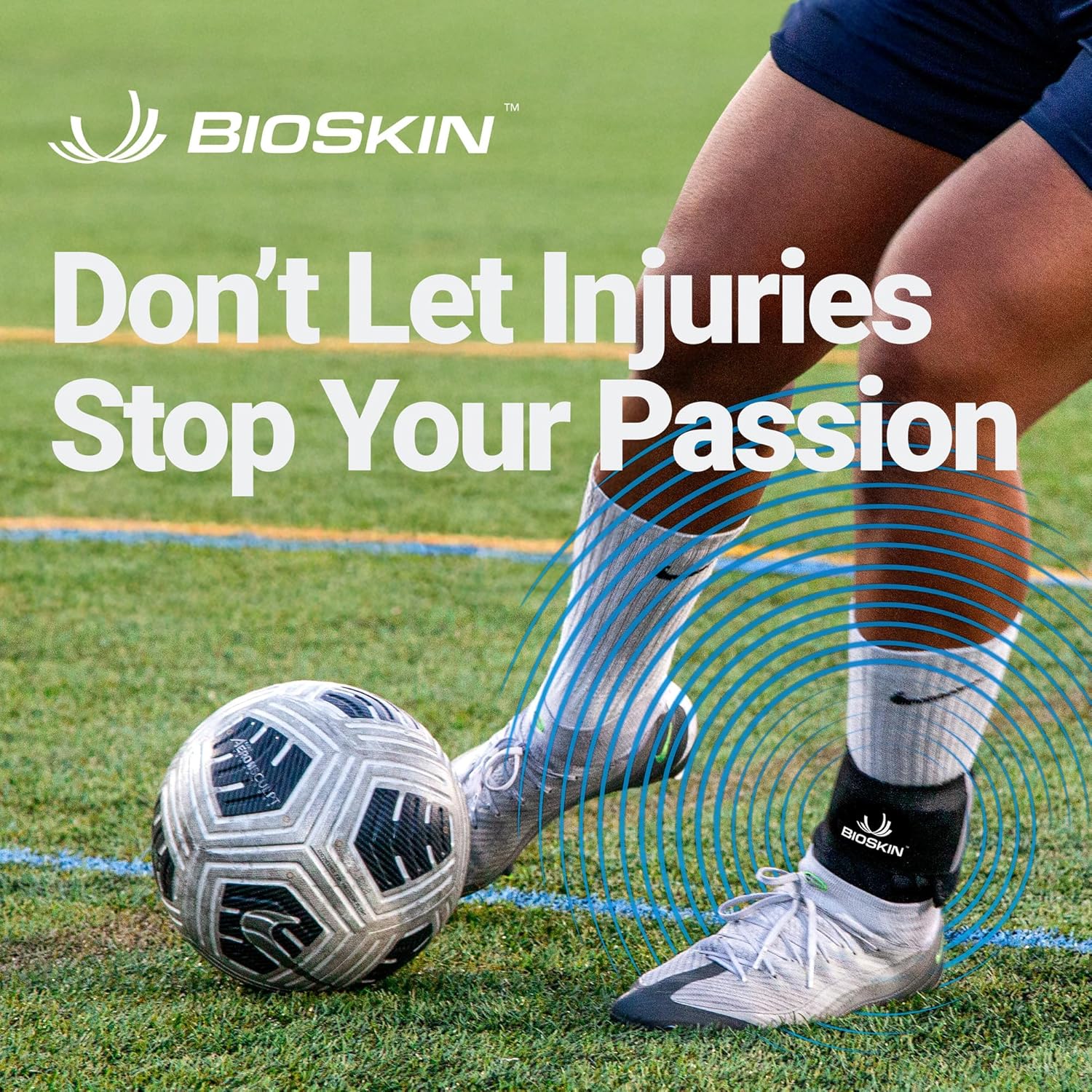 BioSkin TriLok Ankle Brace - Sprained Ankle & Plantar Fasciitis Support, Figure-8 Stabilizer with FootLok Arch-Lift, Women & Men, Fits in Most Shoes, Lightweight & Hypoallergenic, HSA/FSA, Small